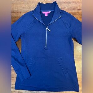 Lilly Pulitzer Navy Women’s  Quarter Zip Pullover Sweatshirt XS